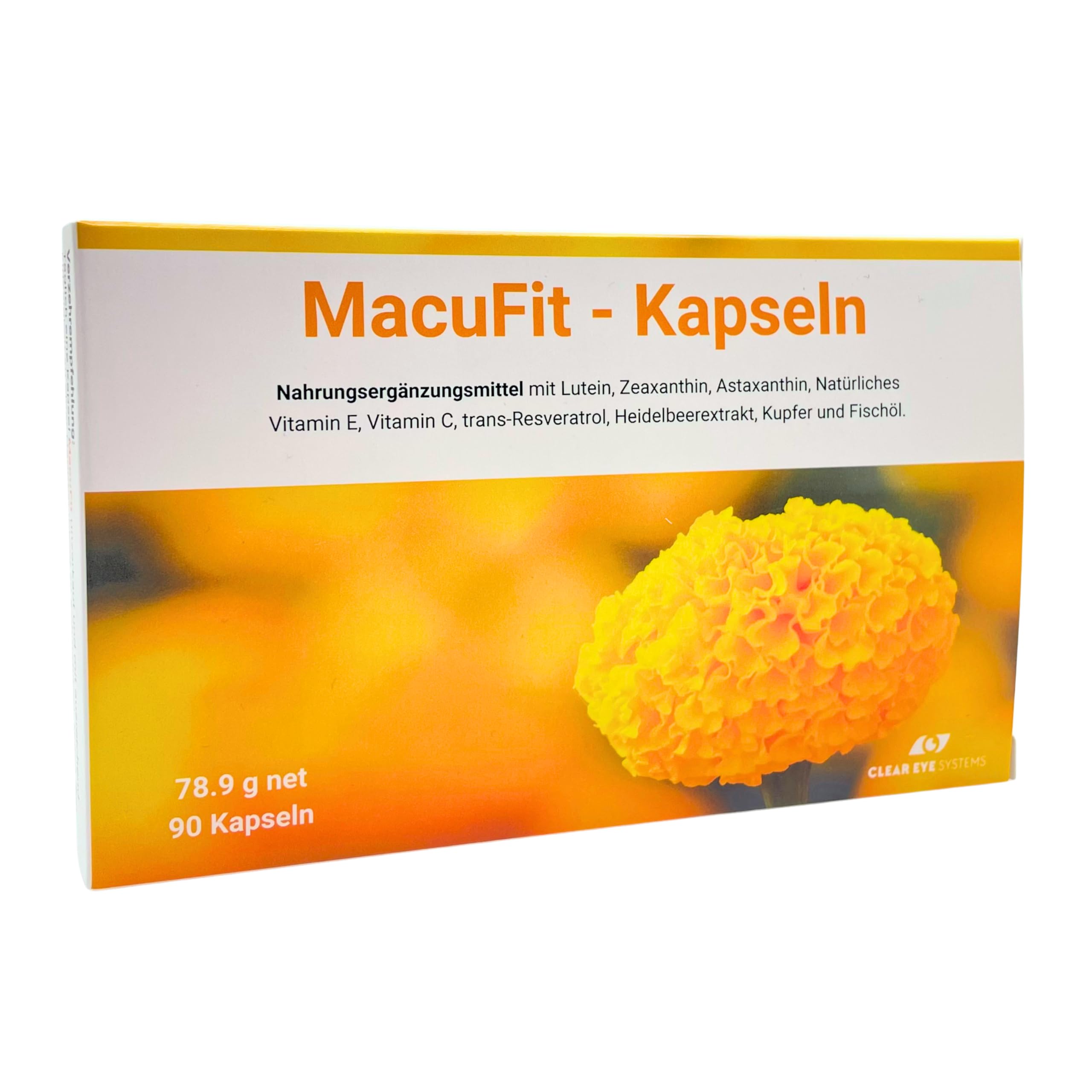 Kapseln | mit Lutein, Zeaxanthin, Astaxanthin, Vitamin E und C, Zink und Kupfer, Heidelbeerextrakt, Trans-Resveratrol und Omega-3-Fettsäuren
