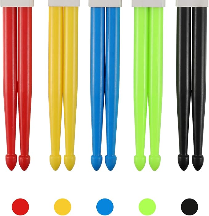 Baquetas 5A de Nylon, 10 pares con mango antideslizante miniatura 4