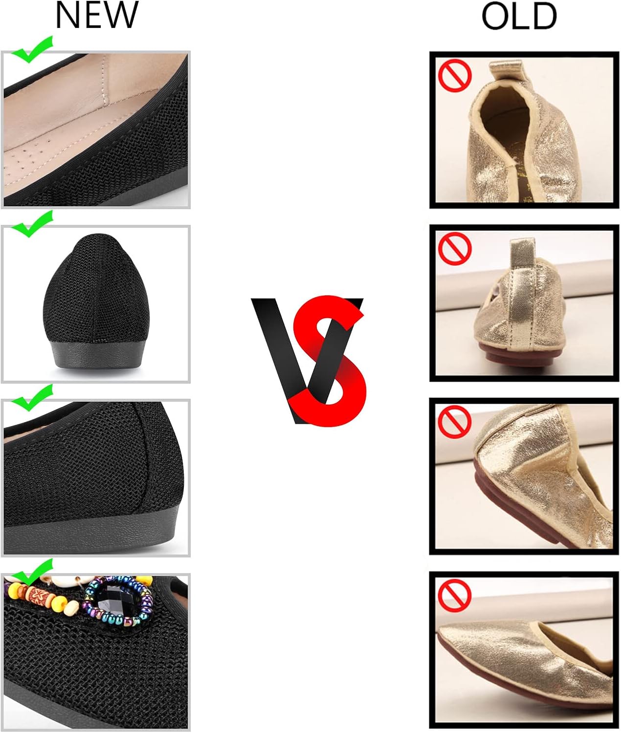 KUNWFNIX Women's Ballet Flats Foldable Classic Crown Rhinestone Slip On Flowers PU Leather Pointed Toe Comfort Flat Casual Dress Shoes - Image 6