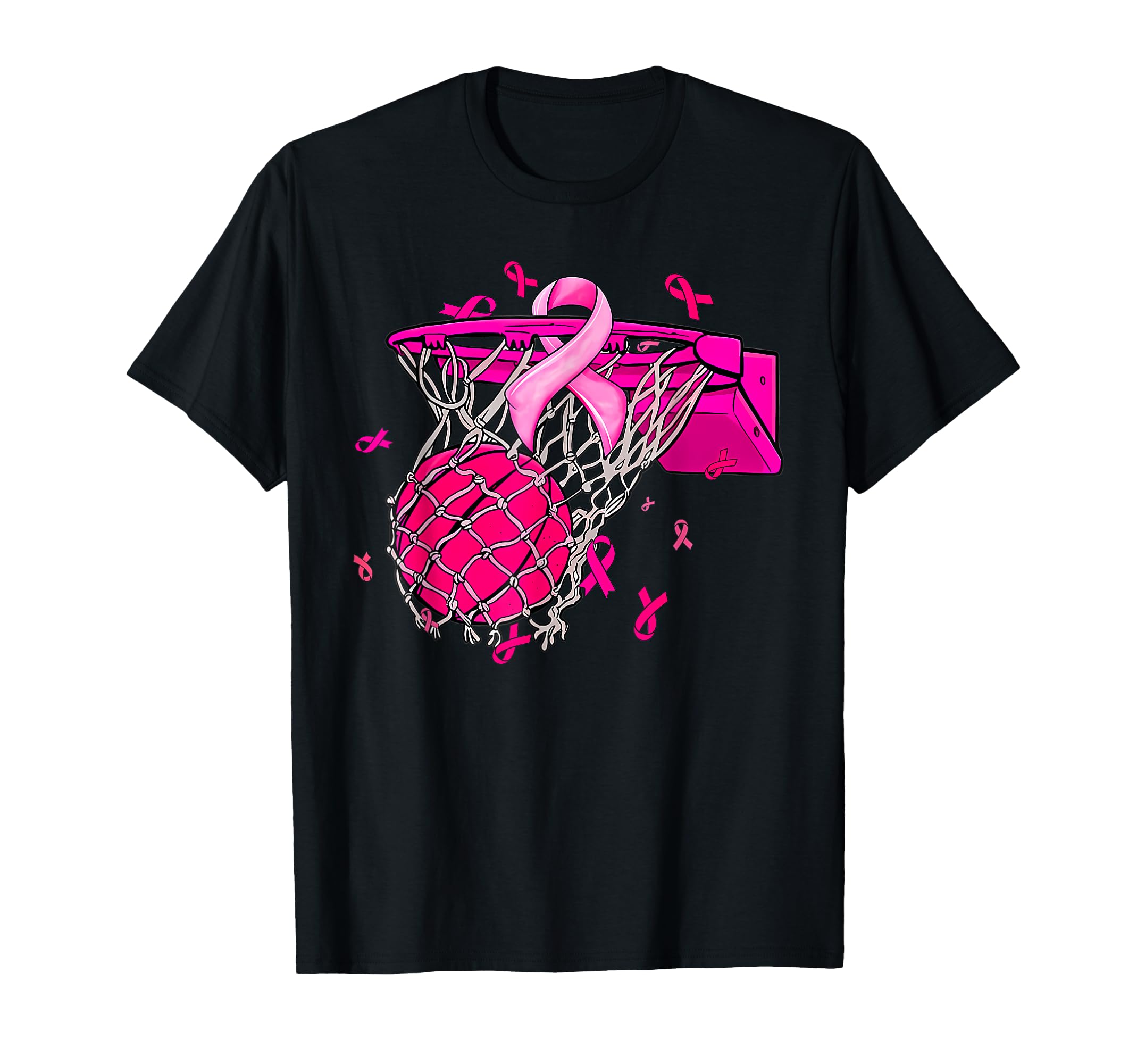 Breast Cancer Awareness Basketball Pink Ribbon Sport Lover T-Shirt