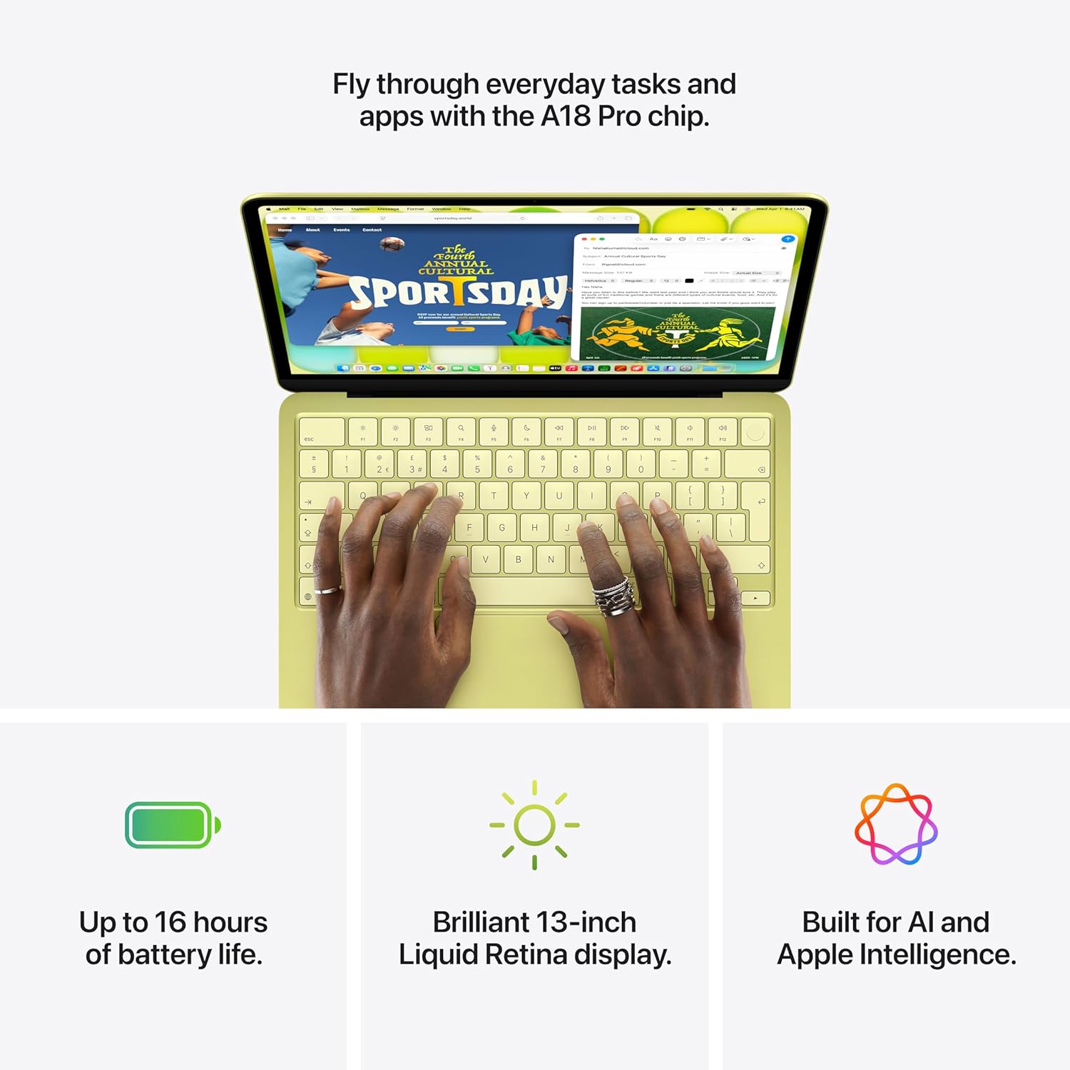 Apple MacBook Neo 13-inch Laptop with A18 Pro chip: Built for AI and Apple Intelligence, Liquid Retina Display, 8GB Unified Memory, 512GB SSD Storage, 1080p FaceTime HD Camera, Touch ID; Blush — image 5