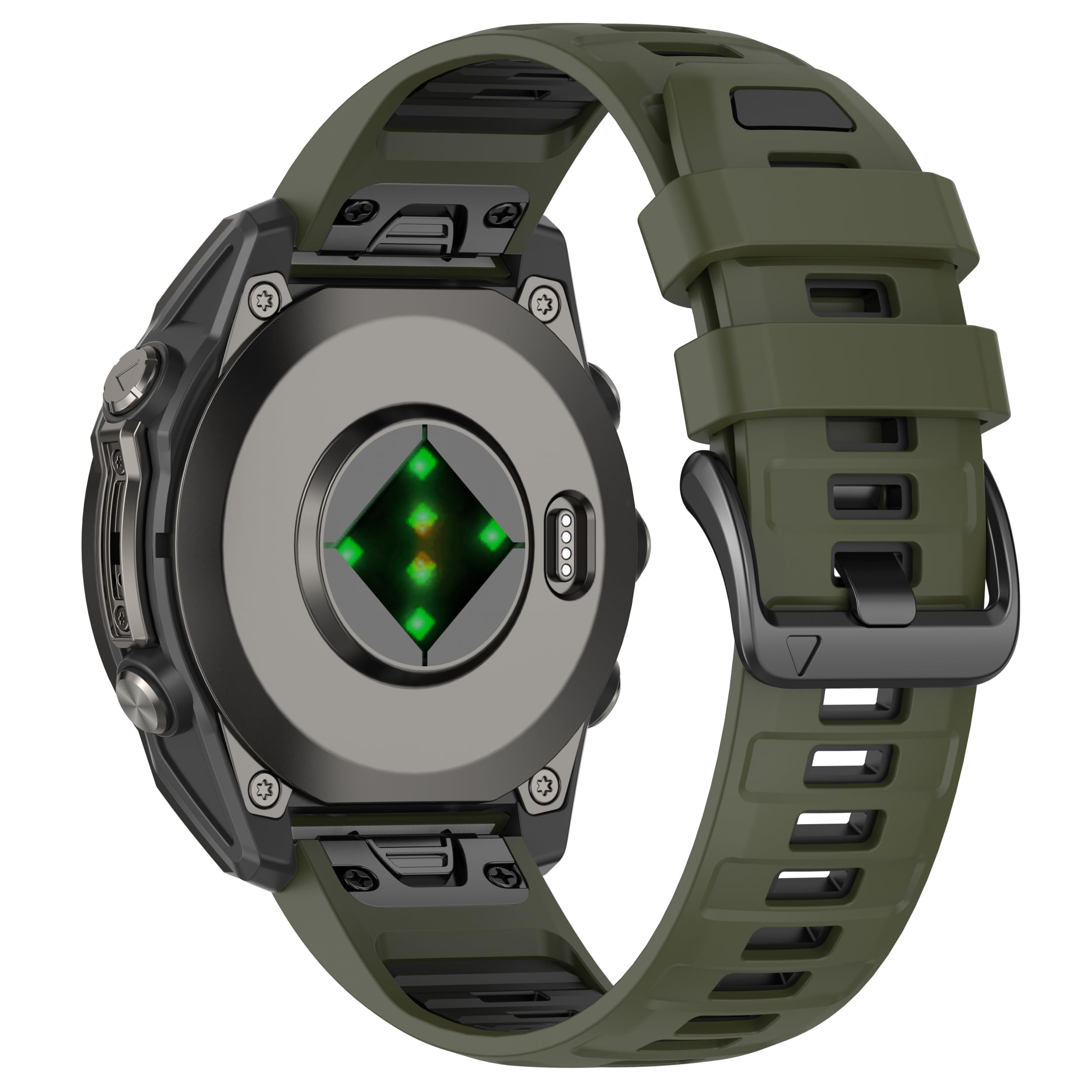 Compatible with Garmin Fenix 8 AMOLED 47mm Silicone Watch Band/Fenix 7 Pro/7/6 Pro/6/5 Plus/5,Quick-Fit 22mm Strap for Fenix E/Forerunner965 955/Descent G1/Approach S60 S62/epix Pro 47mm-image-30