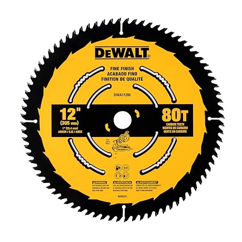 DEWALT Hoja de sierra de acabado fino 80T de 12 pulgadas (DWA11280)