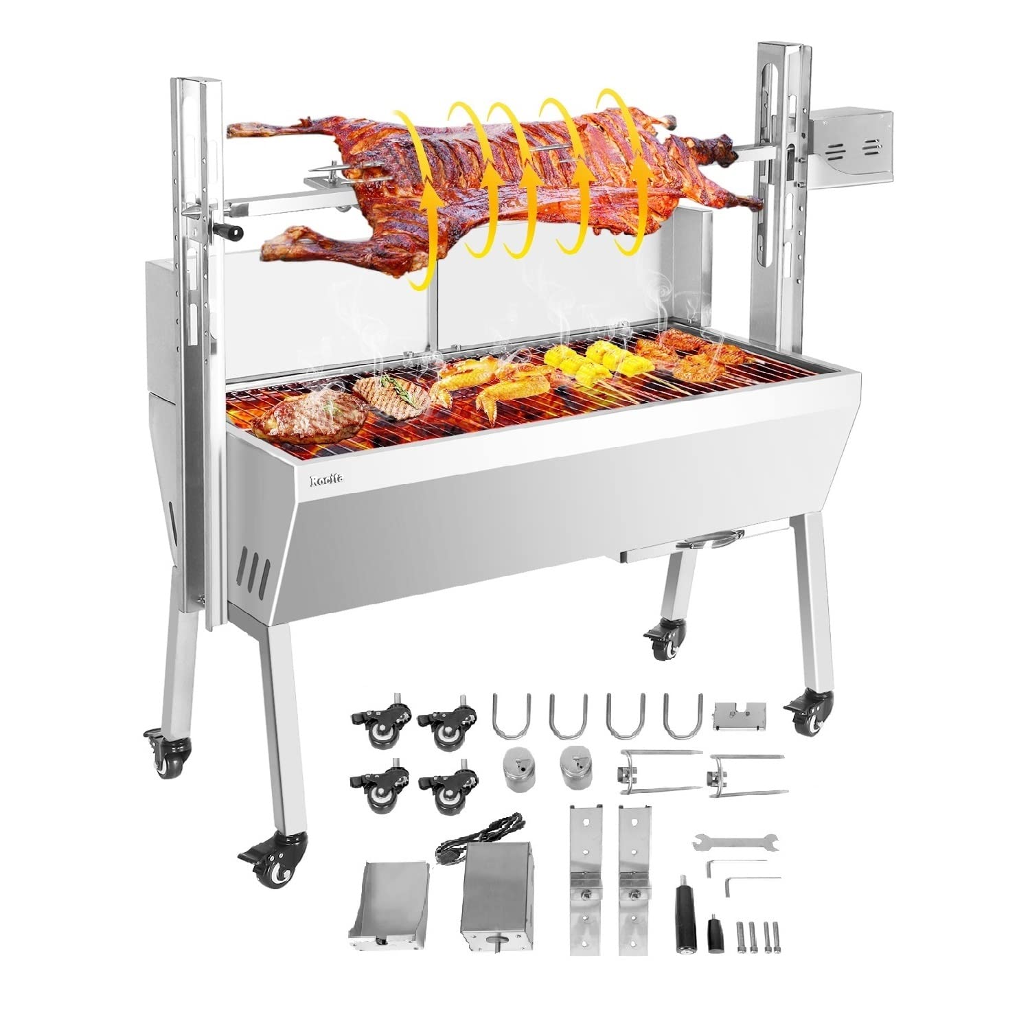 Buy Rotisserie Grill Roaster Electric Lamb Roasting Grill Charcoal Spit