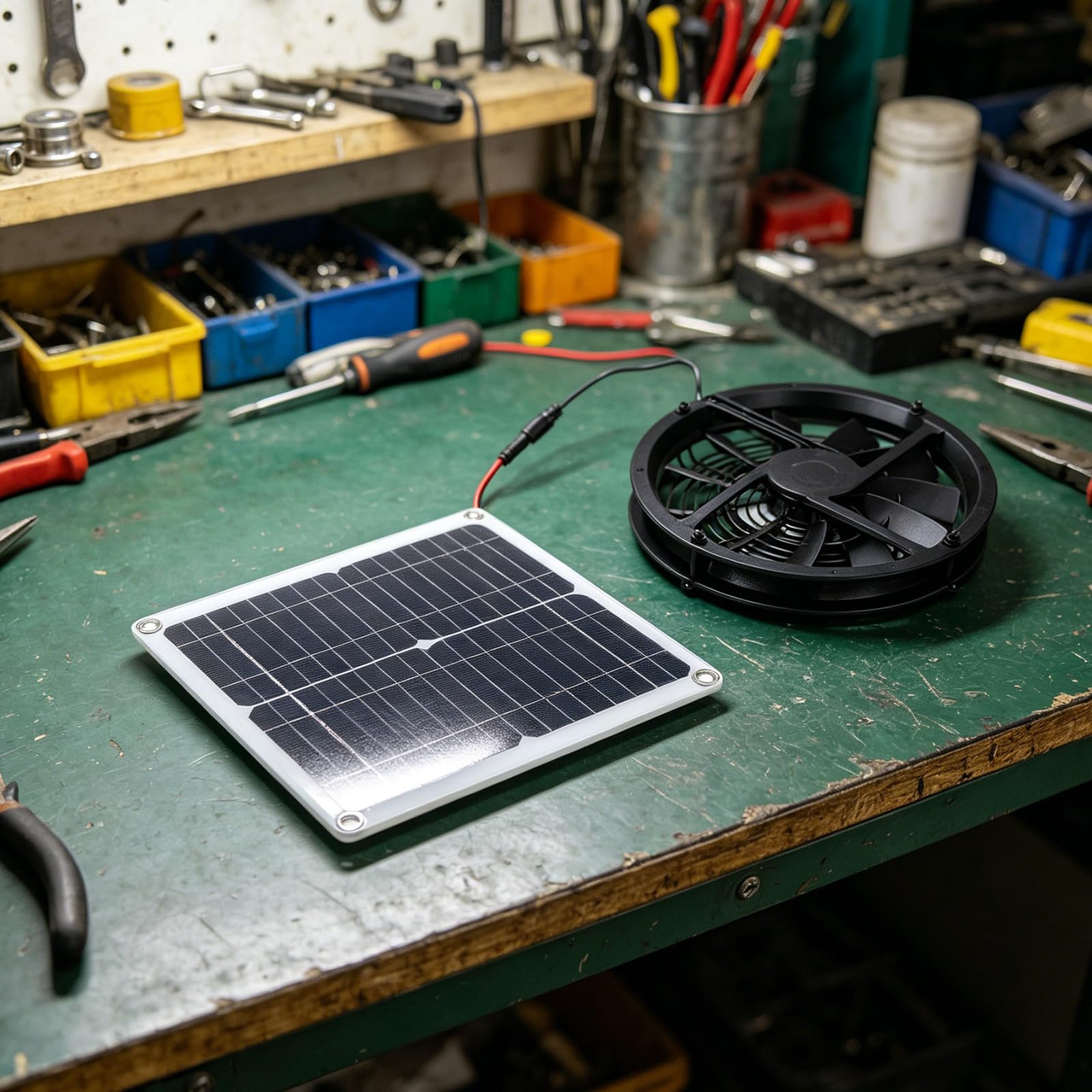 POPETPOP Solarowy Wentylator Wyciągowy Wysokiej Prędkości z Panelem Solarnym Do Wentylacji Kurnika Szklarni Sieni Stodoły i Zwierząt Zasilany Energią Słoneczną