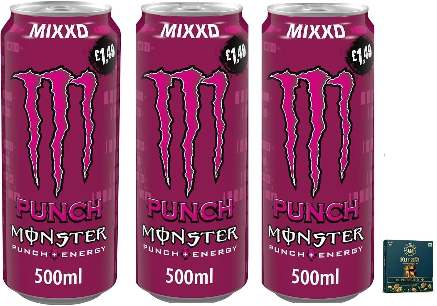DECADENT FOODS Monster MIXXD Punch Energy Drink, MIXXD Flavor, 500ml Can, X Pack Of 3 Carbonated Beverage (From USA)-image-35