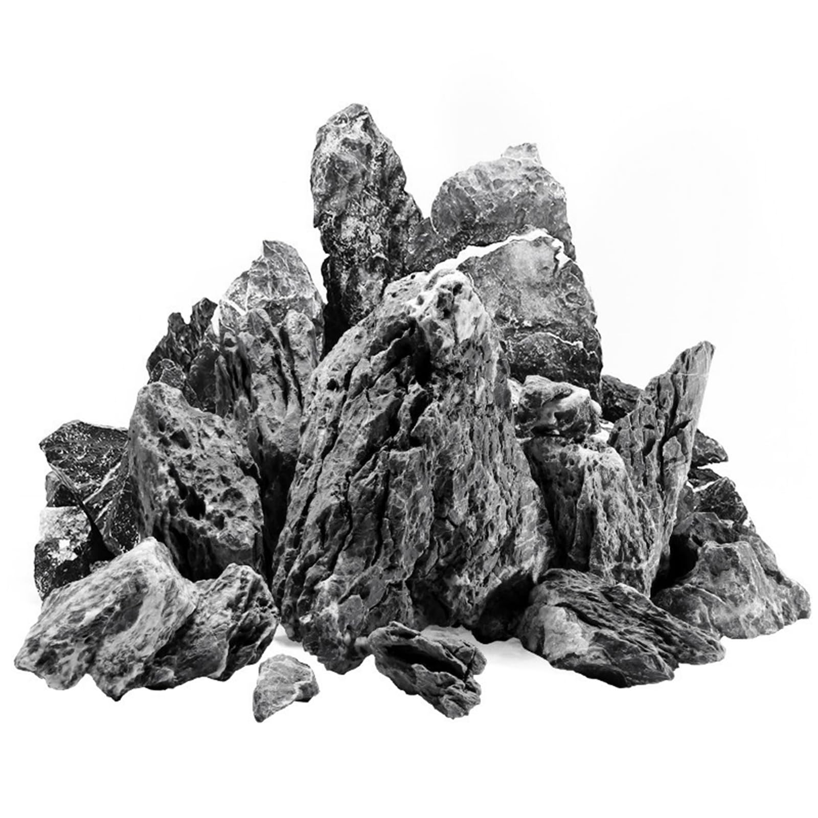 500g Natürlicher Seiryu Rock, 3-6 cm Aquarium Steine Aquarium Deko für Aquascaping und Landschaftsgestaltung Dekorative Steine für Aquarien, Bepflanzte Aquarien und Amphibien Terrarien