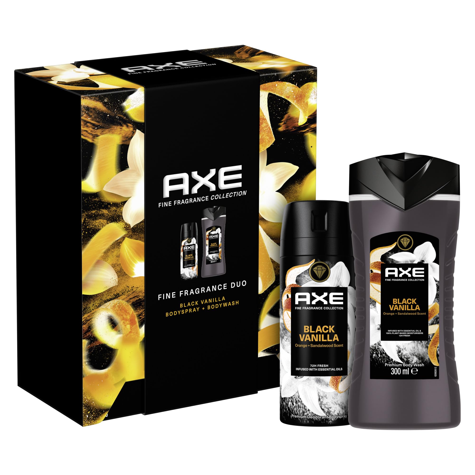 Axe Fine Fragrance Collection Black Vanilla Coffret cadeau avec déodorant et gel douche (150 ml + 300 ml)