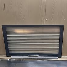 Up-Down Sliding Serving Window Door with Handle, Waterproof Honeycomb Folding Door for Food Truck and Commercial Kitchen/Small Spaces/Snack Bar130x40cm/51.1x15.7in