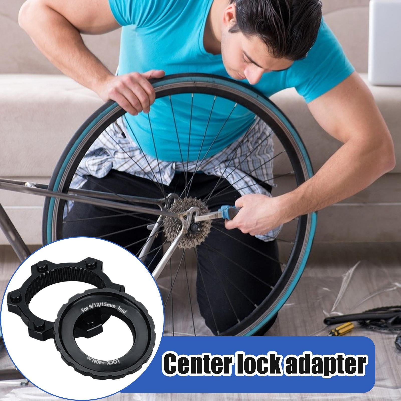 Centerlock - Adattatore a 6 fori per bicicletta, blocco centrale per biciclette, pastiglie freno per escursioni, sport, attività all'aperto, avventura, allenamento, picnic