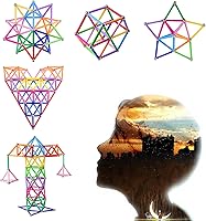 Vista 4 de Juego de 312 piezas de varillas magnéticas de construcción, juguetes educativos magnéticos, juguetes de apilamiento magnético STEM, juguete