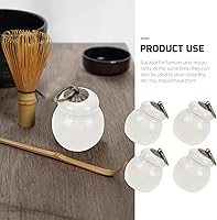 Vista 7 de 4 unidades de dispensador de té de té, recipientes de almacenamiento de decoración de tarro de caramelo con tapa, recipiente de té de porcelana