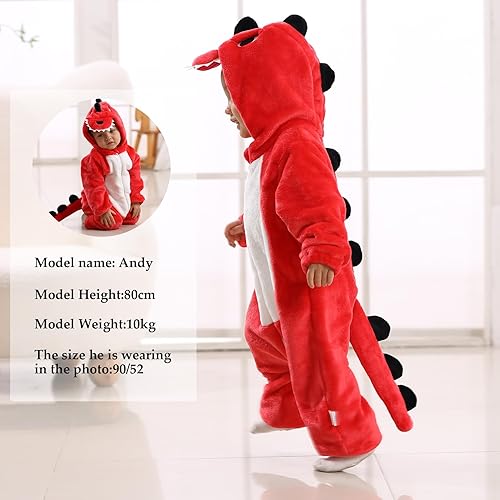 Miniatura 48 de TONWHAR Baby Boy's Girl's Animal Bodysuit Infant And Toddler's Romper Jumpsuit Halloween Costume Partywear Mono marrón