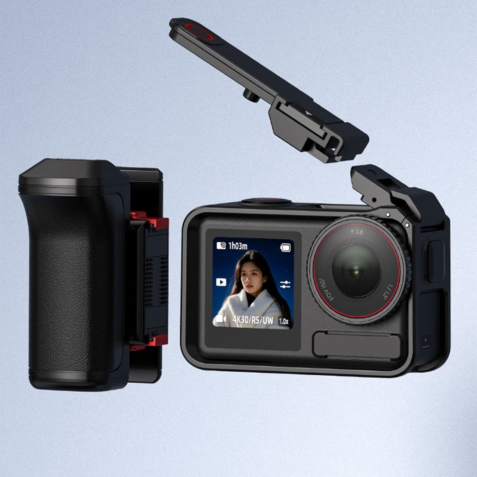 Street Photography Action Camera Impugnatura magnetica per Action 4/3 Ergonomico Comfort Cage Quick Release Magnetic Grip