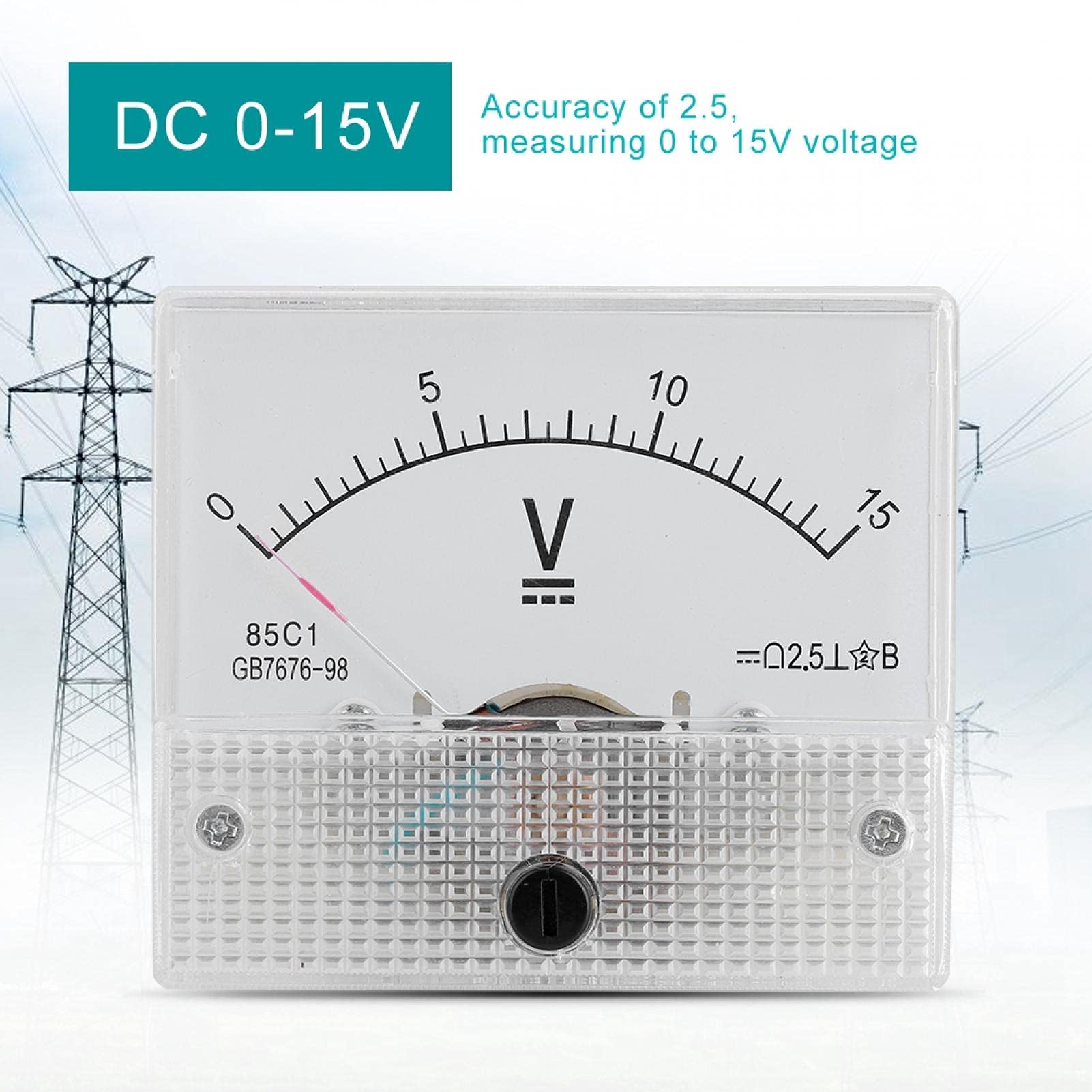 Voltmetro Amperometro Analogico DC 85C1 - Tester Da Pannello 0-10A, Precisione 2.5, Per Test Circuiti E Batterie
