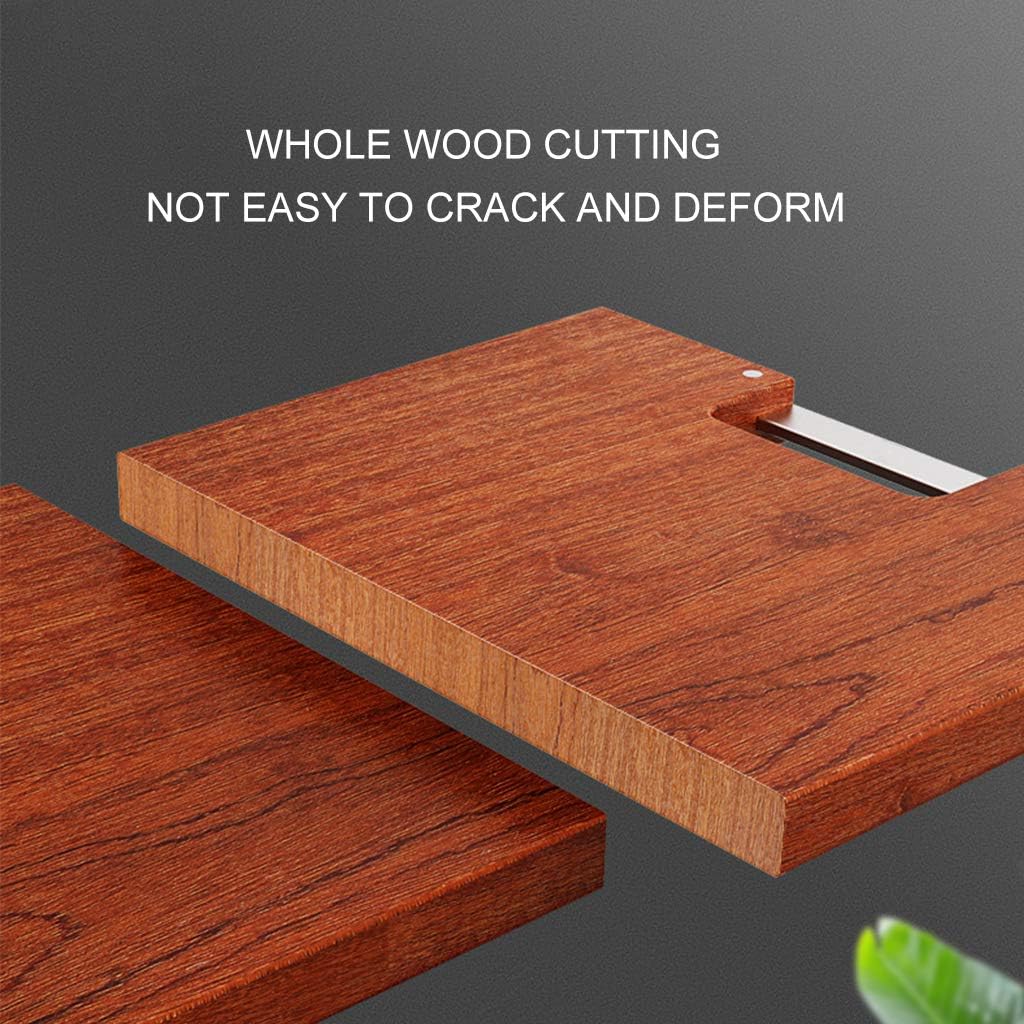 Ebony Chopping Board Double-Sided Solid Wood Kitchen Cutting Board Household Whole Wood Anti-Skid Rubber Mat With Big Handle Cutting Board For Vegetable Meat Little Surp