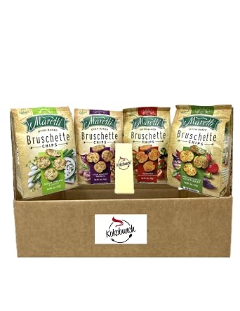 All Natural Bruschetta Vegan Cracker Bruschettini Chips Variety | Sour Cream Onion | Roasted Garlic | Tomato Olive Oregano | Mediterranean Vegatables. Great for Charcuterie