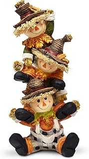 Thanksgiving Decorations Scarecrow Tabletop Decor Fall Figurine Autumn Table Topper Decoration Cute Stacked Smiling Scarec...