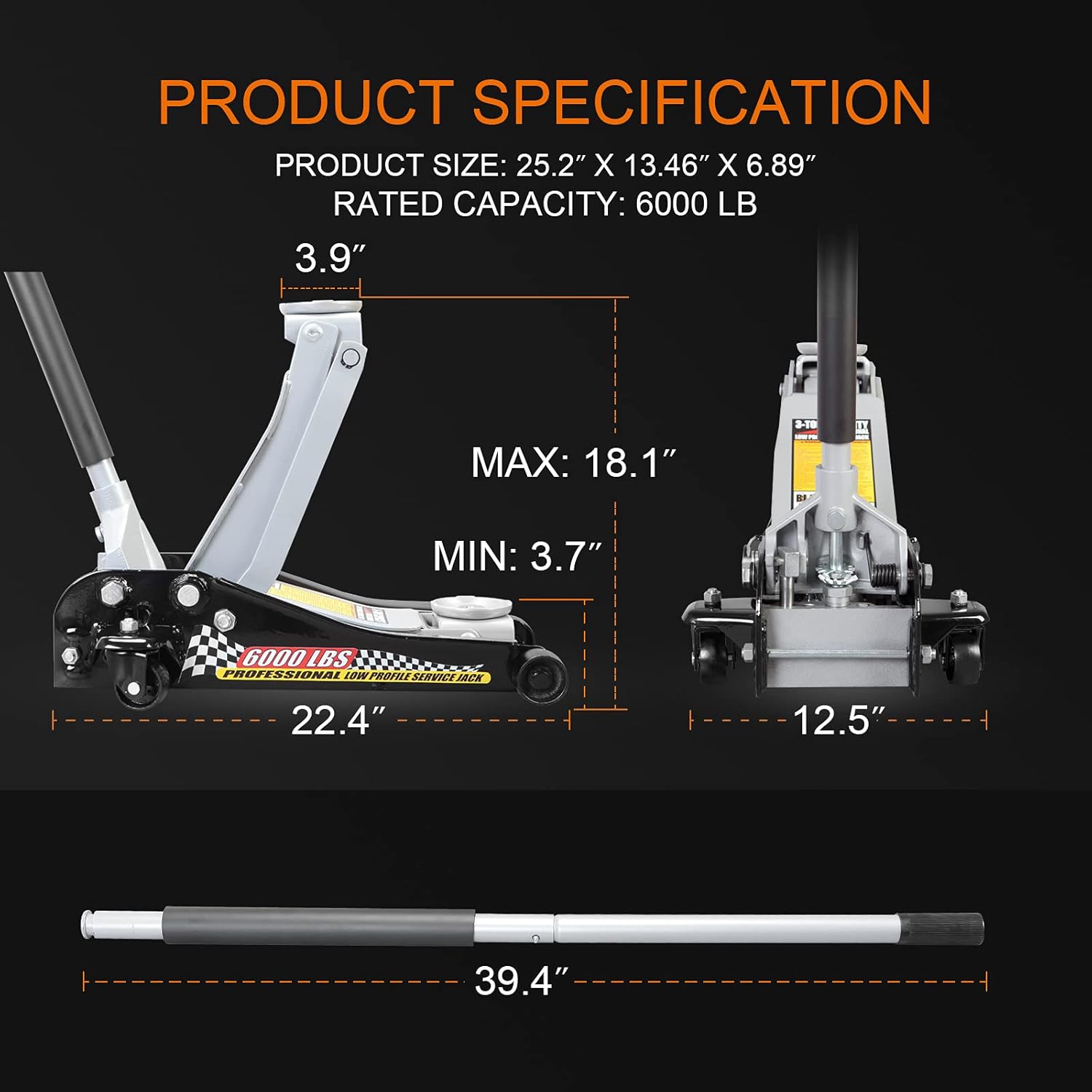 Схема розмірів та специфікацій виробу