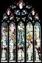 AOFOTO 7x10ft Angel Stained Glass Window Photography Background Vintage Church Church Glass Painting Heaven Backdrop Religion Kid Adult Artistic Portrait Photoshoot Studio Props Video Drape Wallpaper