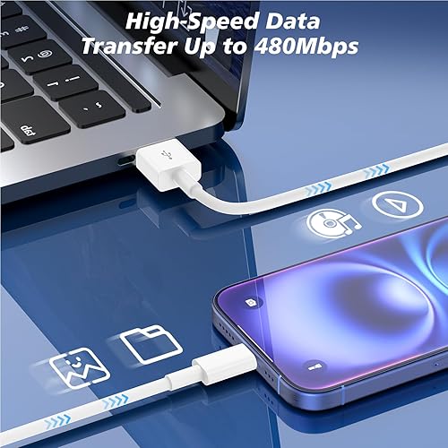 Miniatura 6 de Cable de carga USB C largo de 10 pies de Apple, paquete de 2 cables de carga tipo C a USB C para iPhone 15 Plus15 Pro Max, MacBook Pro