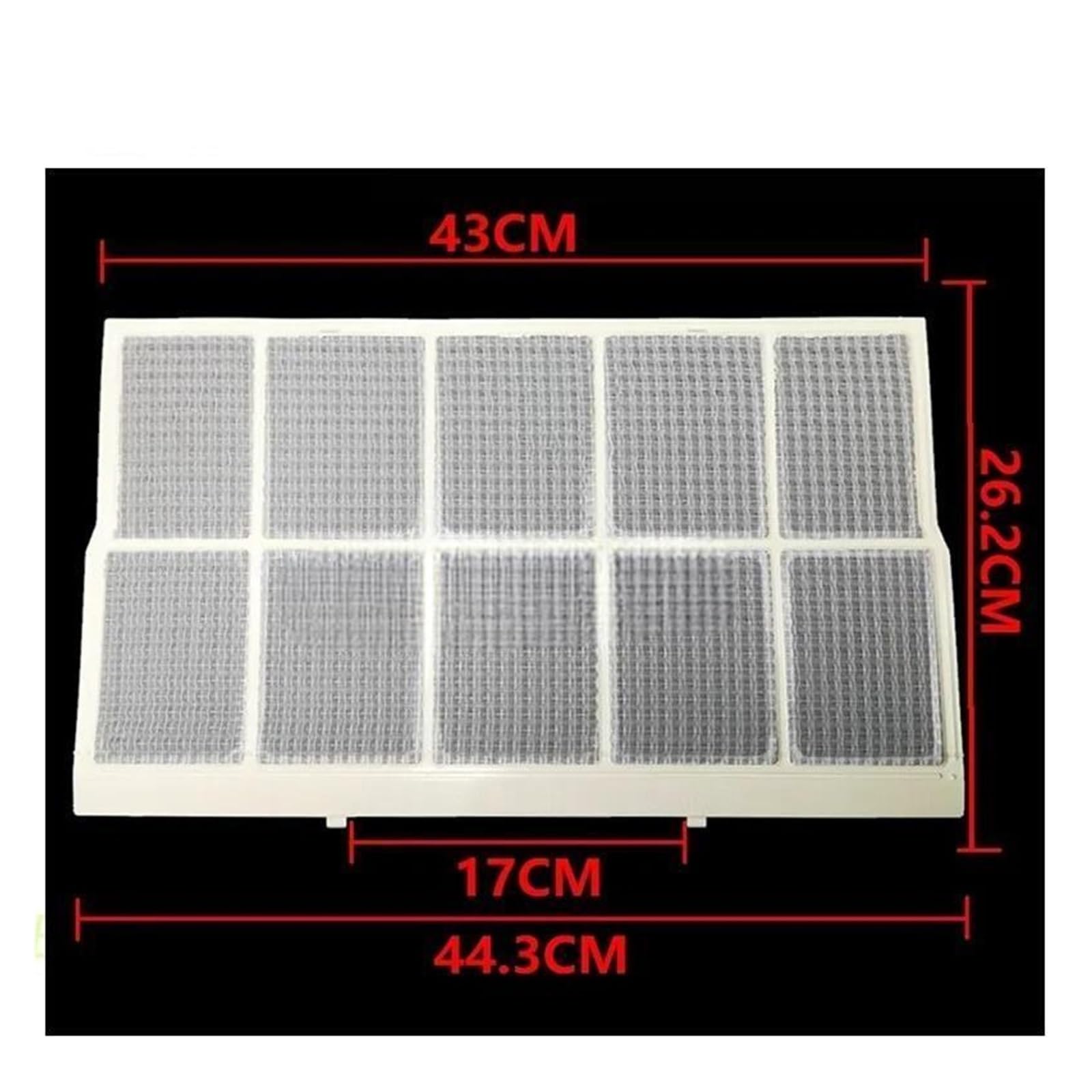 Filtro De Aire Acondicionado, Tamaño Los 44.3X26.2CM, Soporte De Pared De 2 Hp, KFR-50G/AY-50JA/A086, Filtro Personalizado