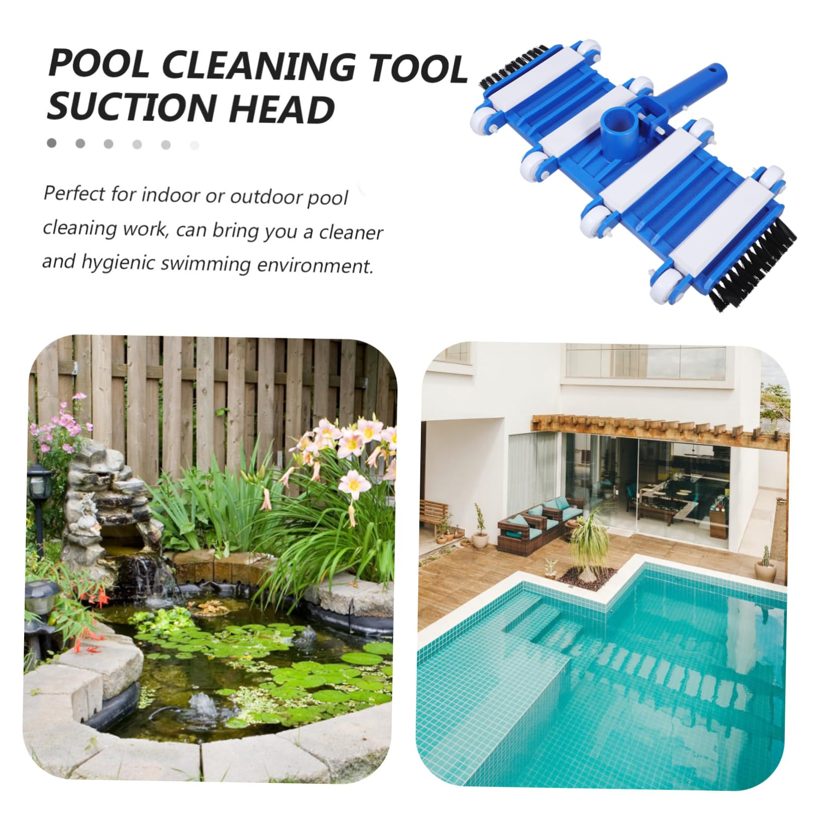 Cabezal De Succión Cepillo Flexible para Limpieza De Piscinas Accesorio De Mantenimiento para Suelos De Piscina Compatible Limpiadores Robóticos y Sistemas De Aspiración