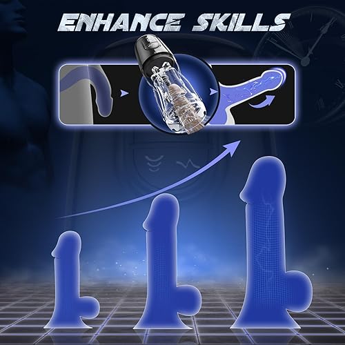 Miniatura 21 de Masturbadores machos de succión automática: 7 vibraciones y succión mejoradas, manos libres, bolsillo para coño macho, con textura realista 3D