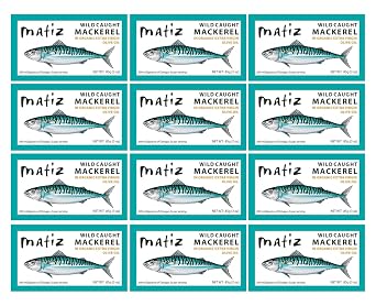 Matiz Mackerel in Extra Virgin Olive Oil | 3 Ounces | Spanish Natural Artisan Wild Caught Fish (12 Pack)