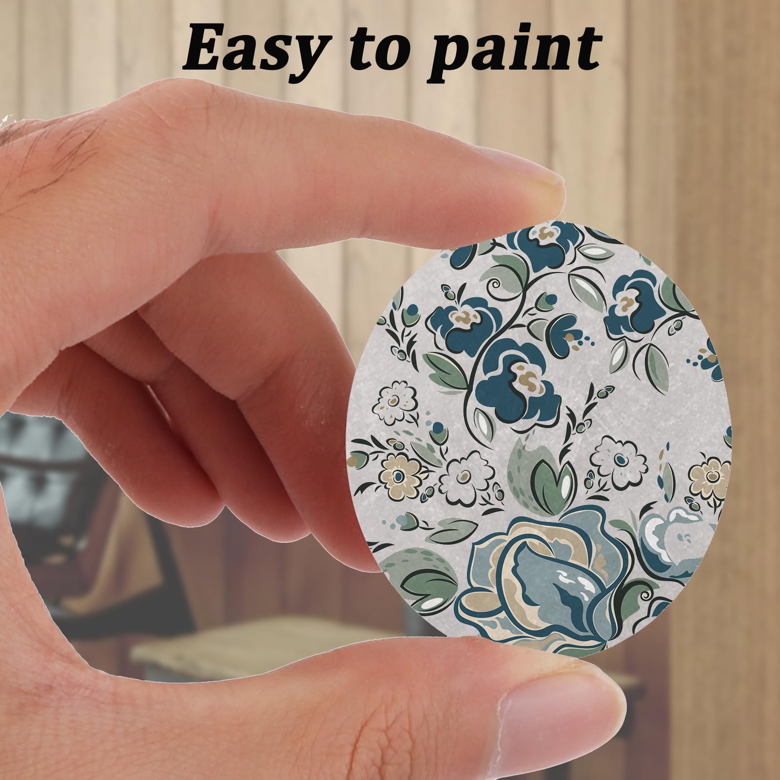 ZOFUN 50 Pcs Rock for Painting, 3 mm Round rock in 5 cm Diameter, Round White Stone Casters, Smooth Pebbles for Painting Arts Craft DIY Home Decoration - Image 4