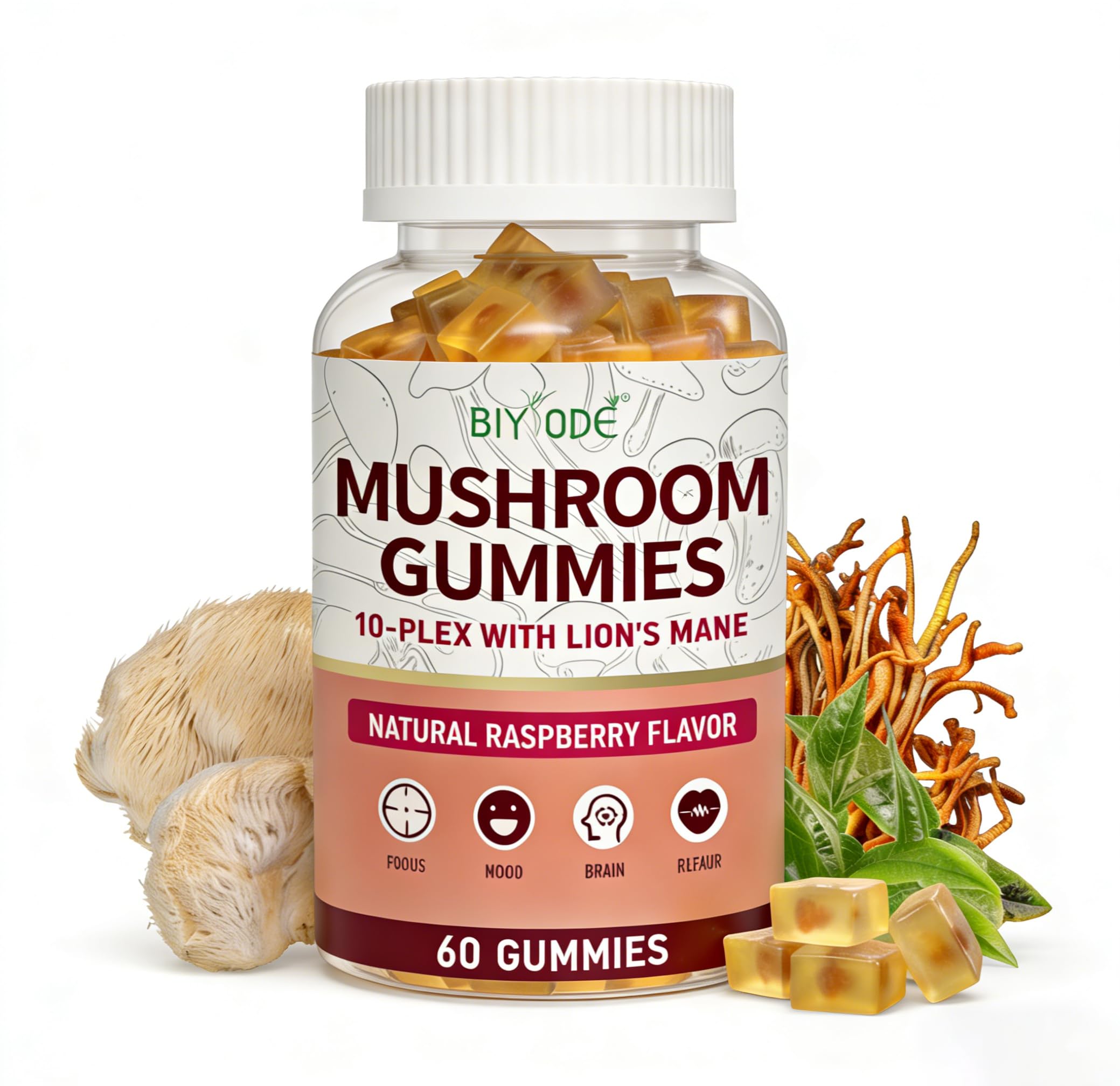 Amazon.com: BIYODE Mushroom Gummies: Sugar-Free Adaptogenic Blend with Lion's Mane Reishi Cordyceps Chaga for Stress Relief Focus Natural Calmness 1600mg per Serving 60 Count : Health & Household Amazon.com: BIYODE Mushroom Gummies: Sugar-Free Adaptogenic Blend with Lion's Mane Reishi Cordyceps Chaga for Stress Relief Focus Natural Calmness 1600mg per Serving 60 Count : Health & Household