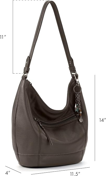 The Sak Sequoia Hobo Women's Leather Handbag, Black, Einheitsgröße
