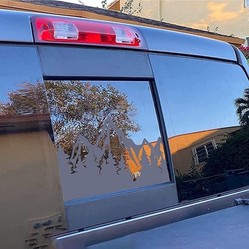 Xinghe Calcomanías de montaña para Dodge Ram 2009 a 2023, calcomanías de montaña para ventana central trasera de camión, calcomanía negra mate para disponible en Yaxa El Salvador