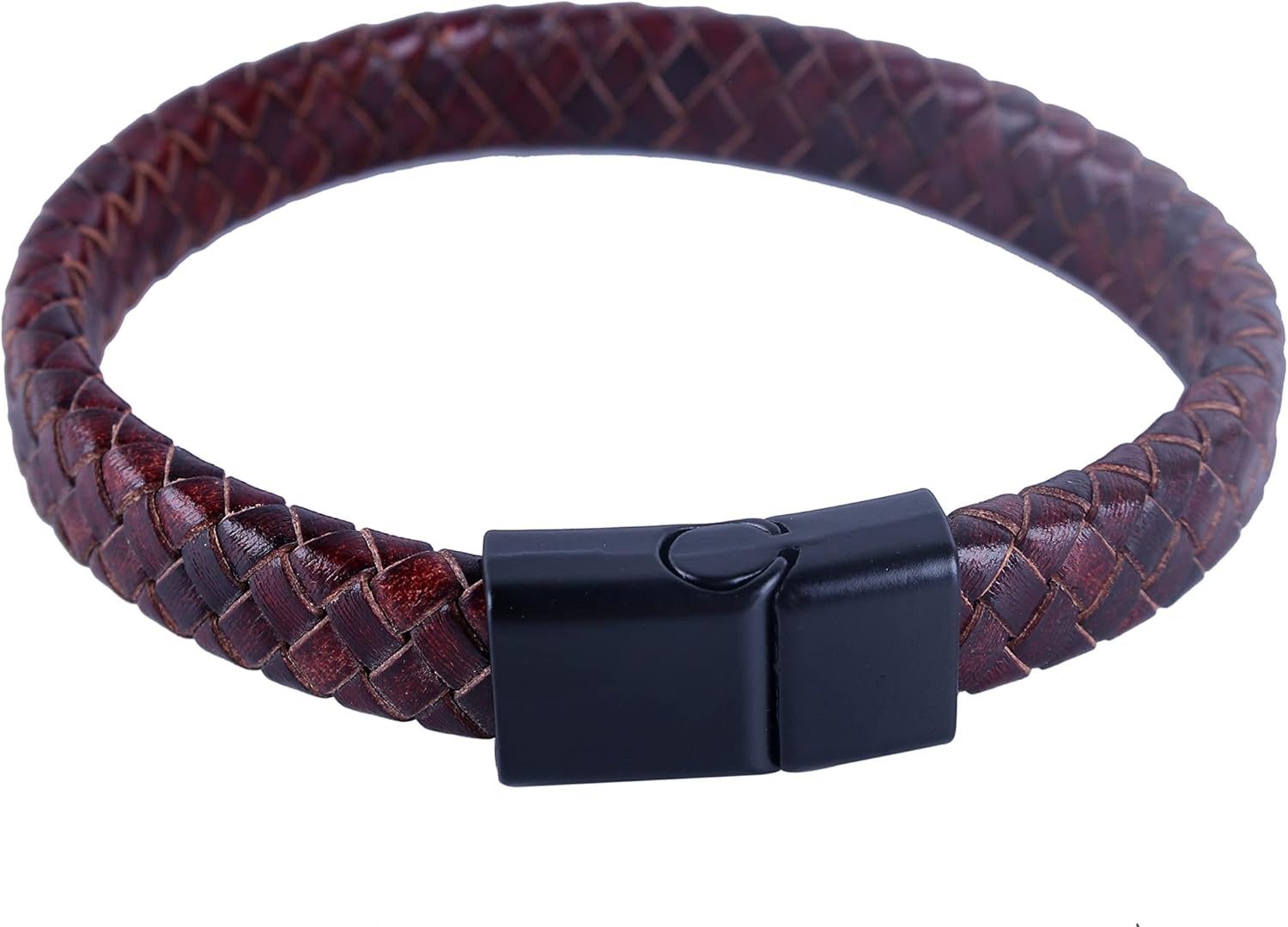 KONMAY Magnetic Jewelry Bracelet Clasps, 10 Sets 12.0x6.0mm Matte Black Flat Closure Magnetic End Caps for Leather Bracelet Making - Image 6