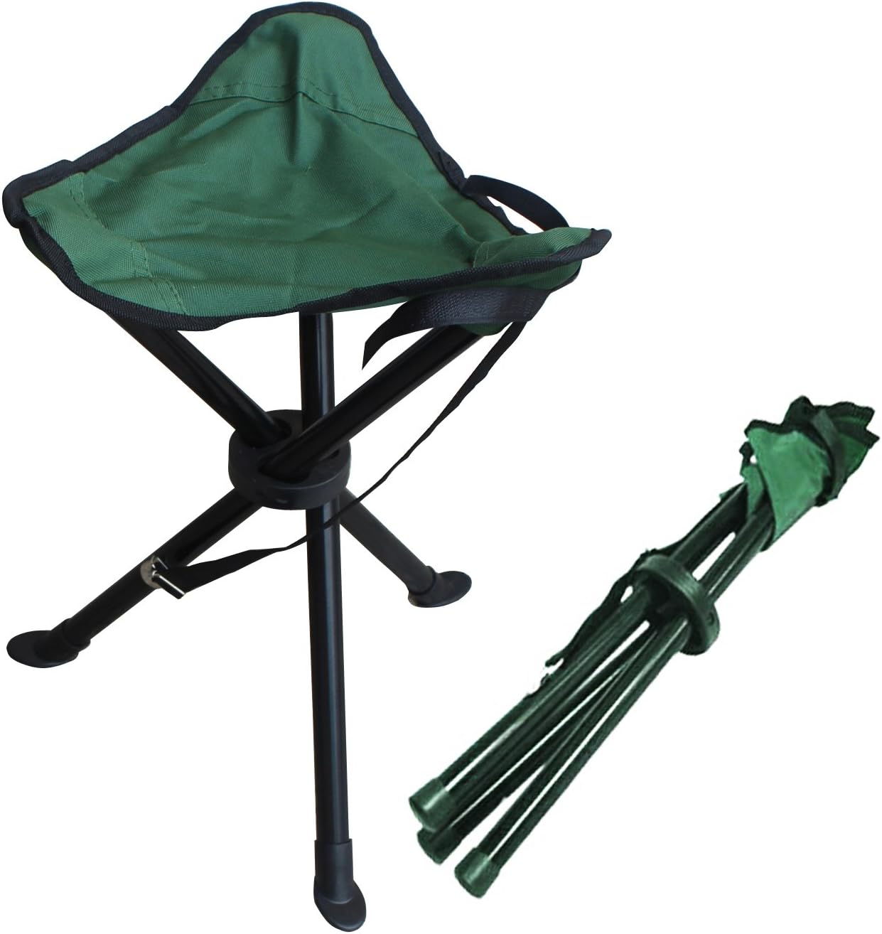 Folding Stool by Alex Carseon, Small, Lightweight, Portable seat. Foldable Tripod Camp Chair for Camping, Fishing, Travel, Parks, Photography, Outdoor Concerts, Soccer Games, Sports Events, Gardening