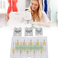 Vista 7 de 10 agujas dobles para máquina de coser, agujas dobles, agujas dobles con 3 prensatelas, herramientas para máquinas de coser para el hogar