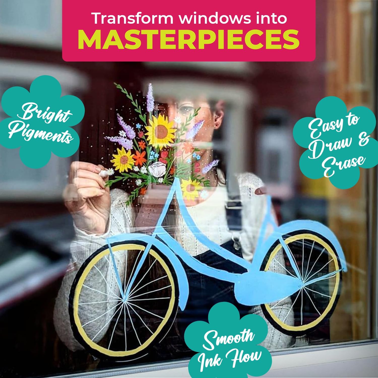 Chalkola Dual Tip Liquid Chalk Markers for Blackboard (10 Vintage Colors, 1mm+5mm Fine, Bold) - Pastel Dry Erase Marker Pens for Chalkboards Signs, Car Windows, Glass - Erasable Chalkboard Markers - Image 4