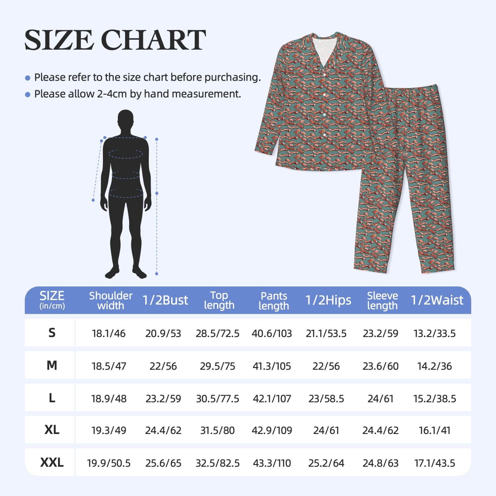 Langärmeliges Pyjama-Set für Herren, gestreift, Speckmuster, zweiteilig, bequem, Nachtwäsche