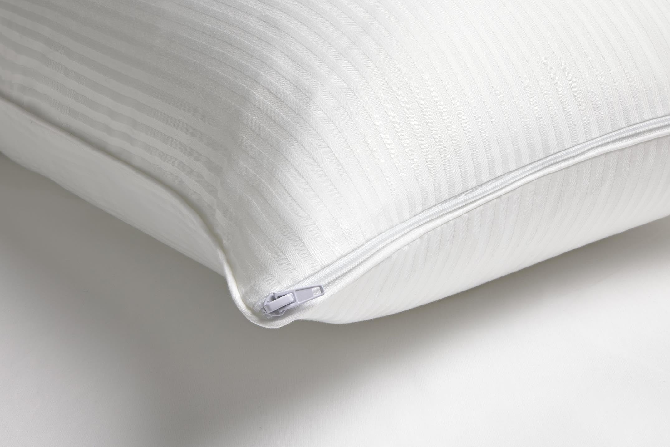Velfont Almohada de Fibra Teide, Doble Funda de Algodón 200 Hilos, Varias Medidas, Firmeza Media-Alta, Blanco (90 cm)