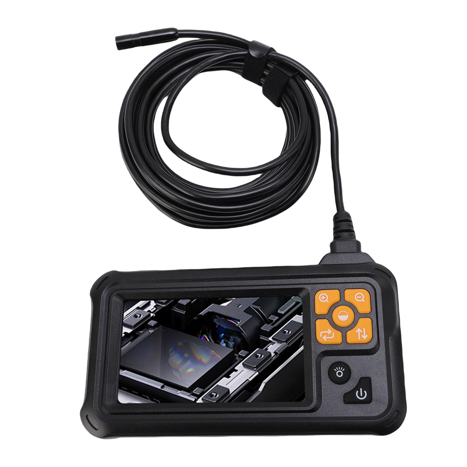 Fafeicy Kamera Endoskopowa z 4,3-calowym Ekranem LCD 1080P HD 8 Mm Półsztywny Kabel IP67 Wodoodporny do Kontroli Pojazdów i Domu (10 m / 32,8 stopy)