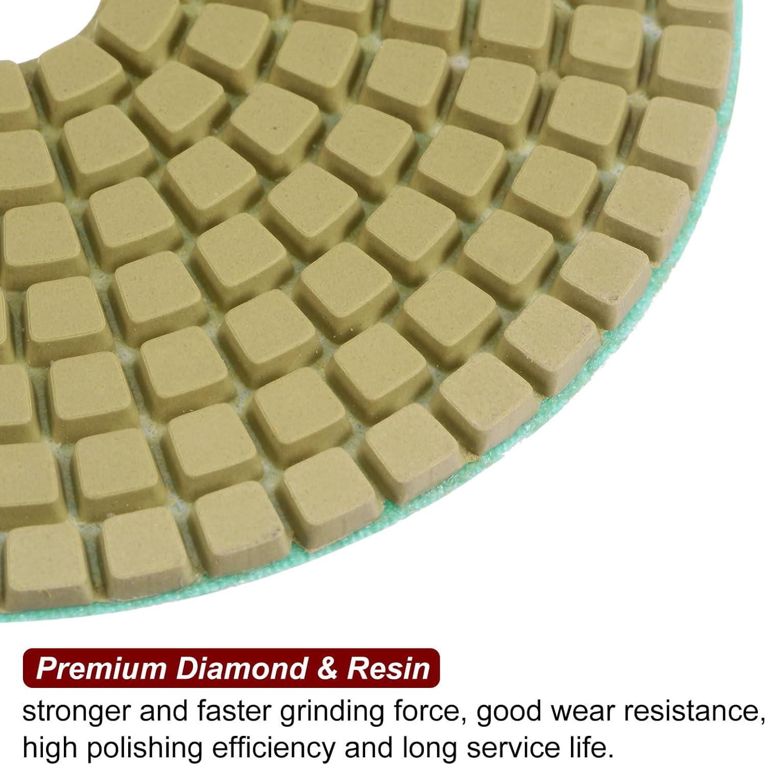 HARFINGTON 5pcs Diamond Polishing Pads 3" Grits 2000 Wet/Dry Premium Diamond Polish Pad for Stone Concrete Marble Countertop Quartz for Polisher Grinder