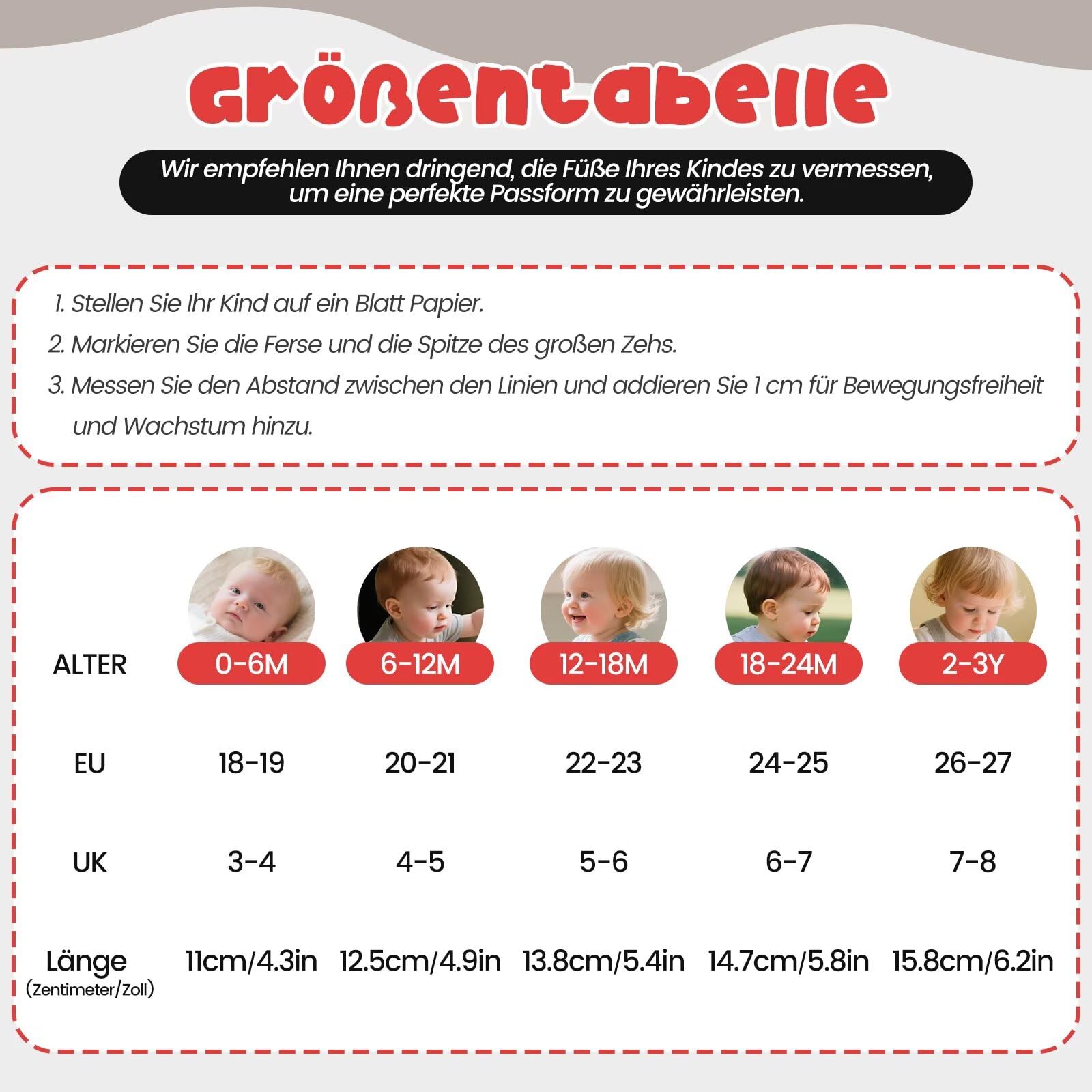 HMIYA Weiche Leder Krabbelschuhe Babyschuhe Lauflernschuhe mit Wildledersohlen für Jungen und Mädchen 0-6 Monate 6-12 Monate 12-18 Monate 18-24 Monate