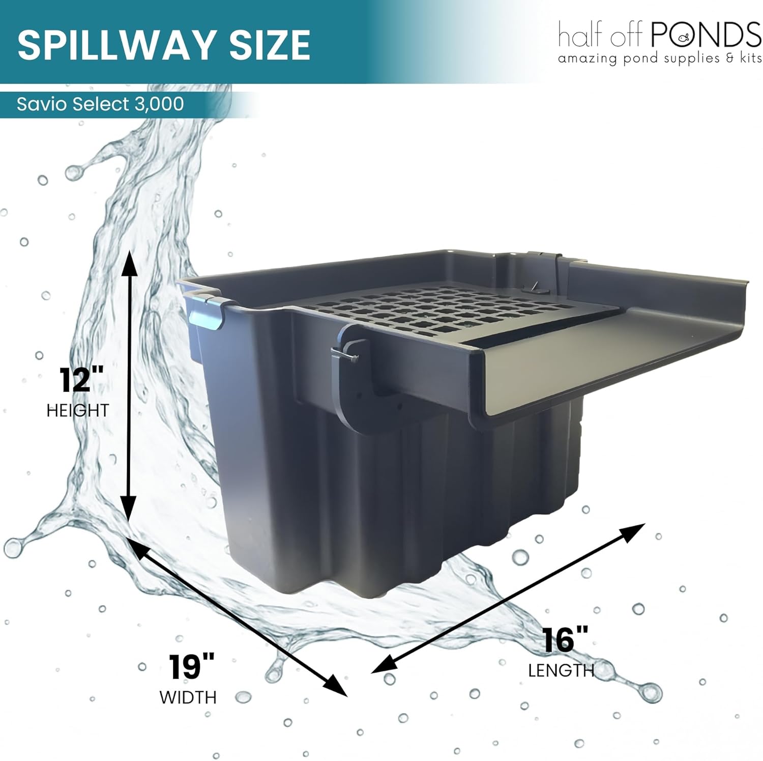 HALF OFF PONDS Savio Select 3,000 GPH Submersible Pump Pond Kit with 15' x 20' EPDM Rubber Pond Liner for Water Garden & Koi Pond