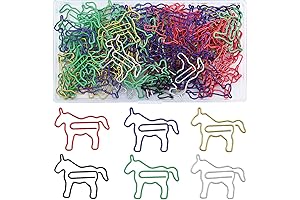Vuzvuv Horse-Shaped Paper Clips: Colorful Equine Companions for Organization and Play