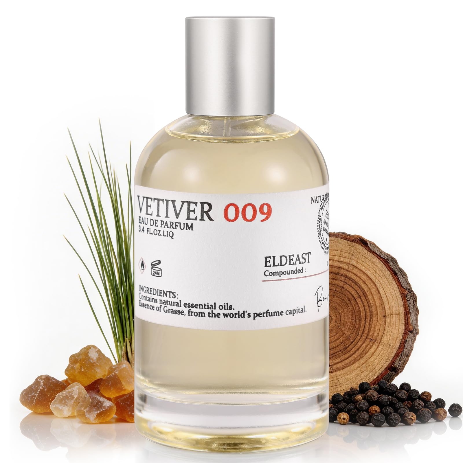 Signature Edition Vetiver 009 Perfume for Men and Women | Spicy Woody Long Lasting Unisex Fragrance - Vetiver, Olibanum, Guaiac Wood - Clean & Vegan, Cruelty Free 3.4 oz / 100 ml