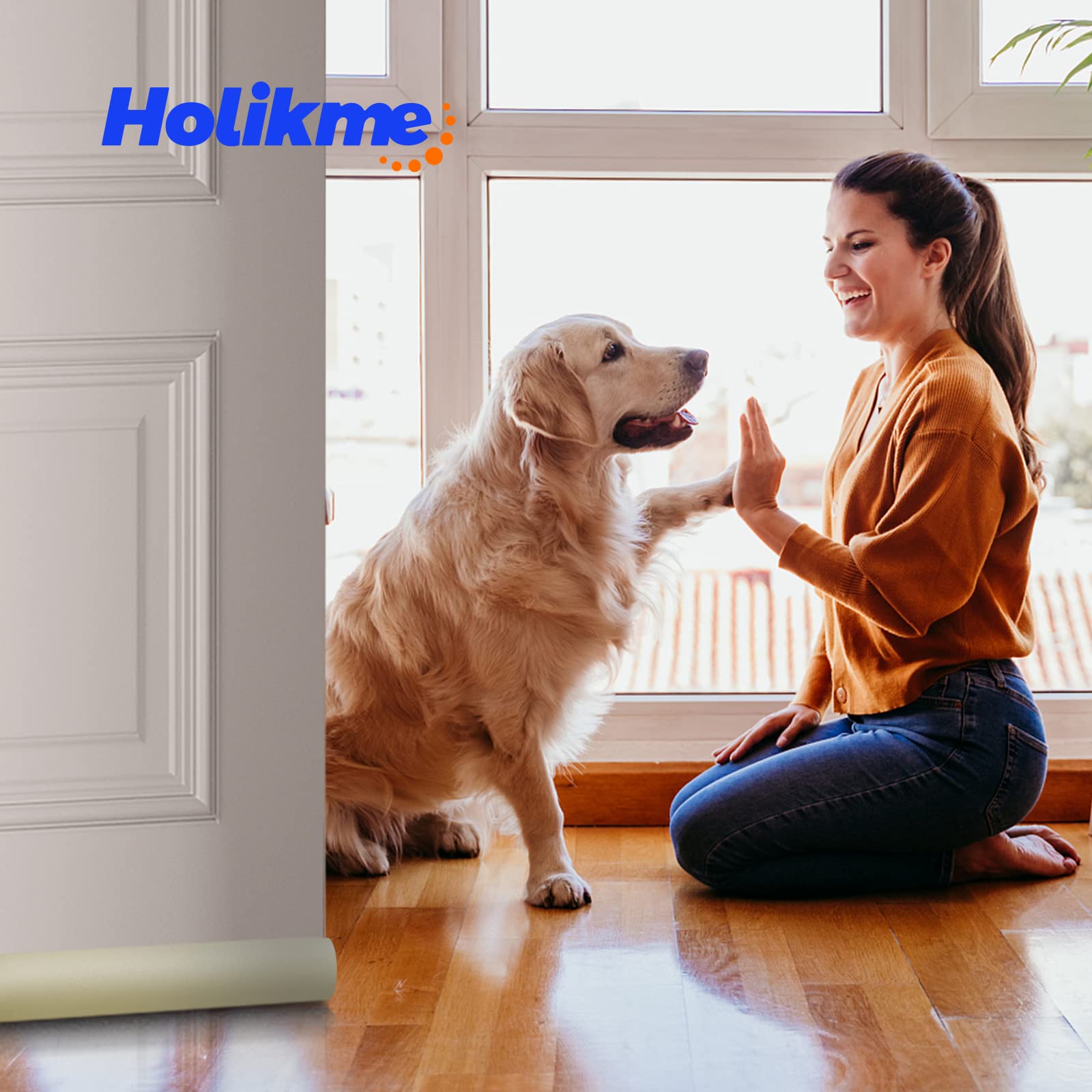Holikme Twin Door Draft Stopper Weather Stripping Noise Blocker Window