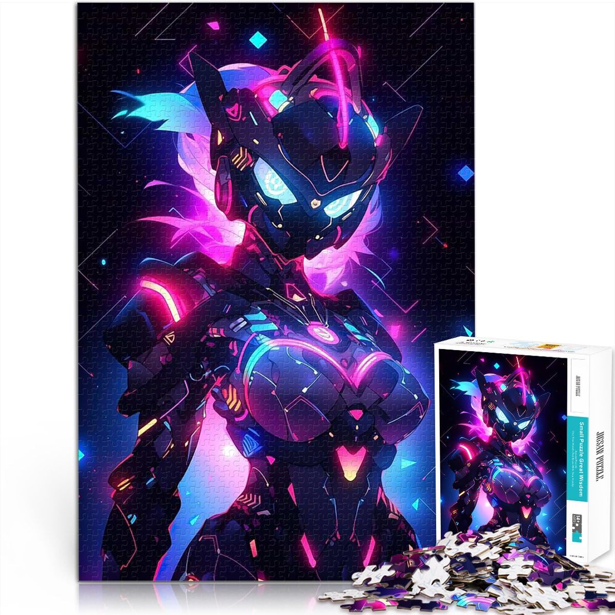 Puzzles de 2000 pièces pour Adolescents Fille Robot cybernétique animée Jeu de Quiz Car C'est Un pour Toute la Famille 70x100cm