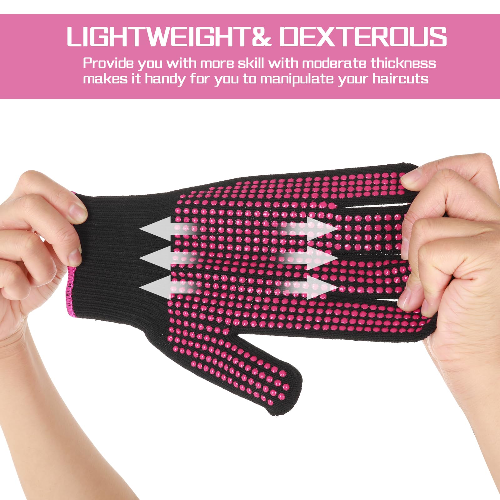 Dimeho Lot de 2 gants professionnels résistants à la chaleur pour coiffure et protection contre la chaleur