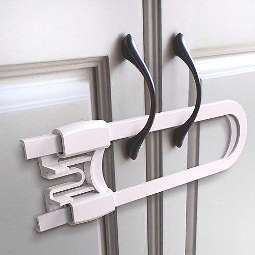 Skyla Homes - Cerraduras para manija de armario paquete de 8 de 5 14 pulgadas - Liquidación de existencias - Bloqueo de seguridad infantil multiusos