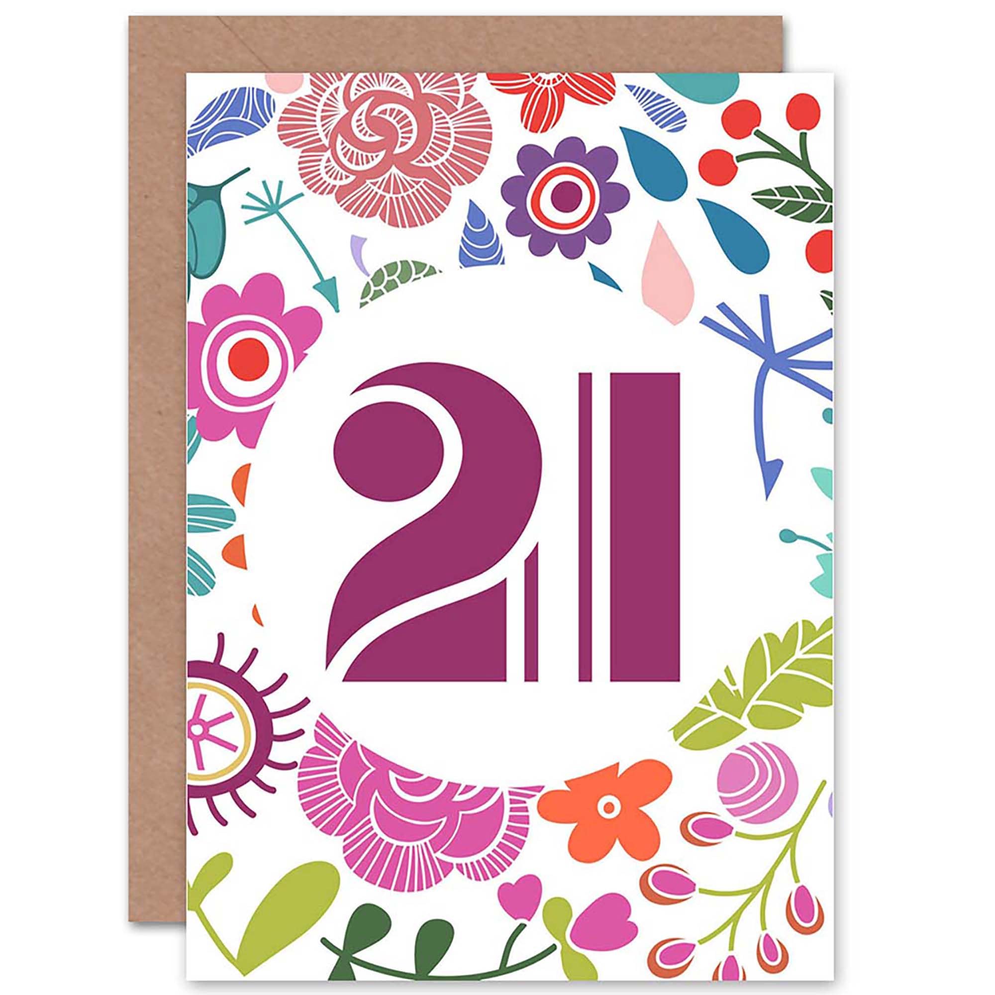 Artery8 - Greeting Card - Floral - 21st Birthday
